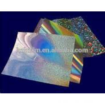 Holographic BOPP film of packing material/BOPP film of packing material/PET holographic film